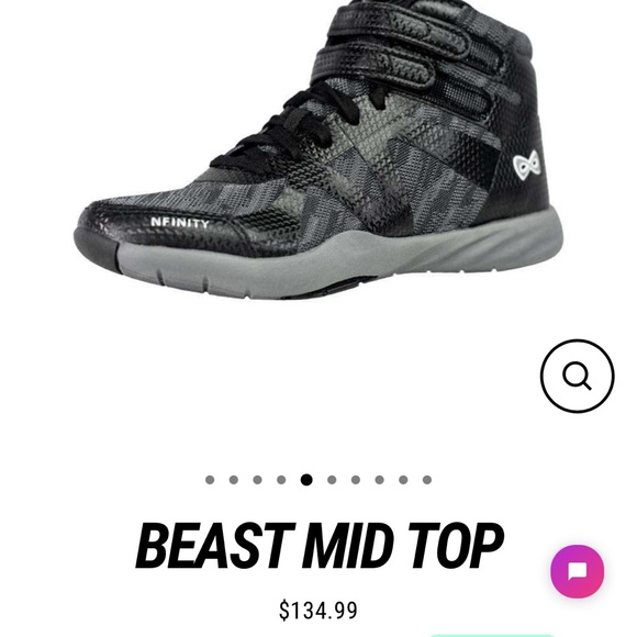 NFINITY Shoes Nfinity Beast Midnight Black High Top Cheer Shoe Sz 7